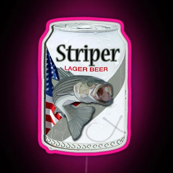 Striper Lager Beer RGB Neon Sign