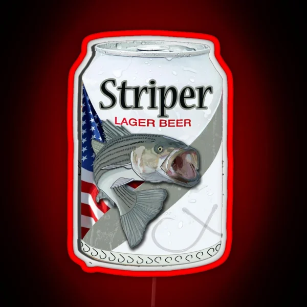 Striper Lager Beer RGB Neon Sign
