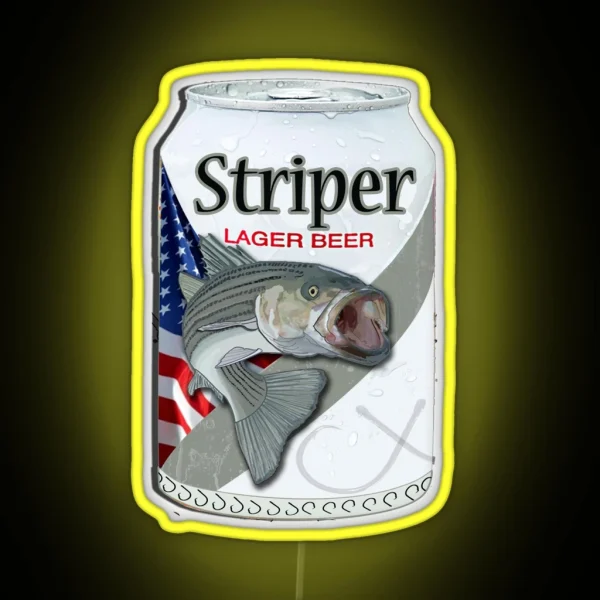 Striper Lager Beer RGB Neon Sign