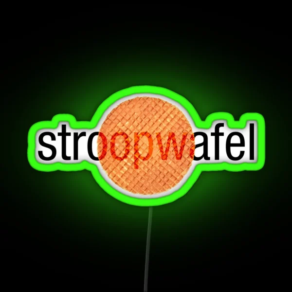 Stroopwafel Dutch Waffle RGB Neon Sign
