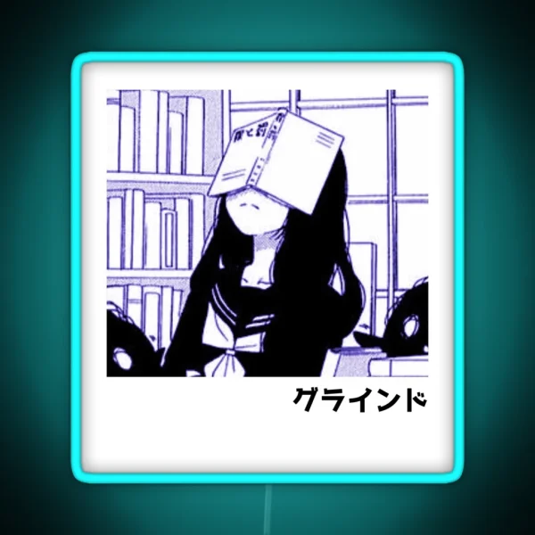 Study Grind Manga Retro Anime Aesthetic RGB Neon Sign
