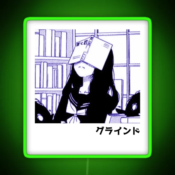 Study Grind Manga Retro Anime Aesthetic RGB Neon Sign