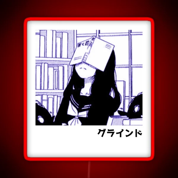 Study Grind Manga Retro Anime Aesthetic RGB Neon Sign