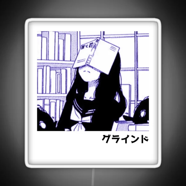 Study Grind Manga Retro Anime Aesthetic RGB Neon Sign