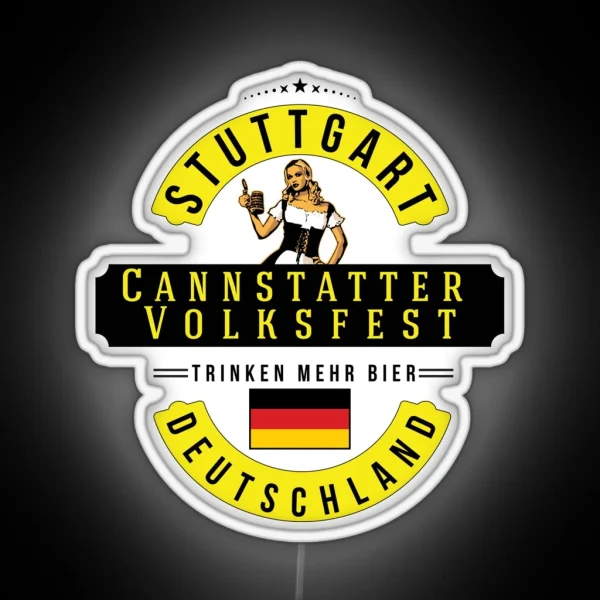 STUTTGART Cannstatter Volksfest Oktoberfest Deutschland RGB Neon Sign