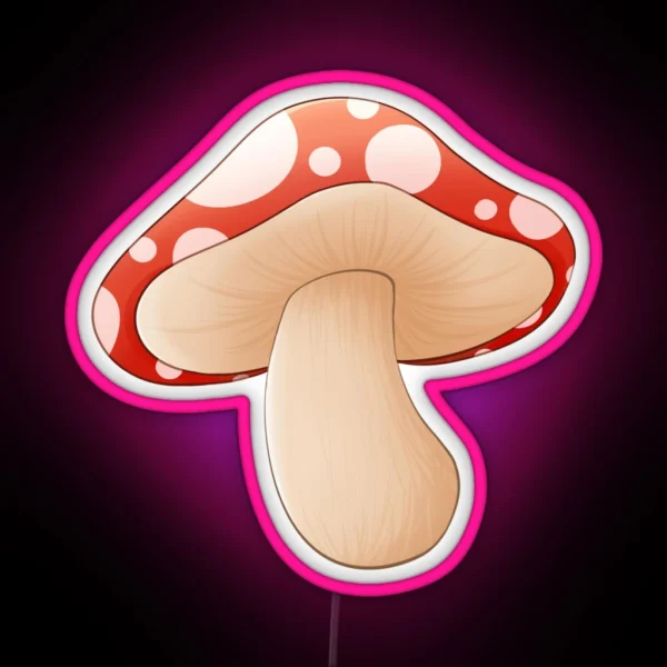 Stylized Amanita Muscaria Mushroom RGB Neon Sign