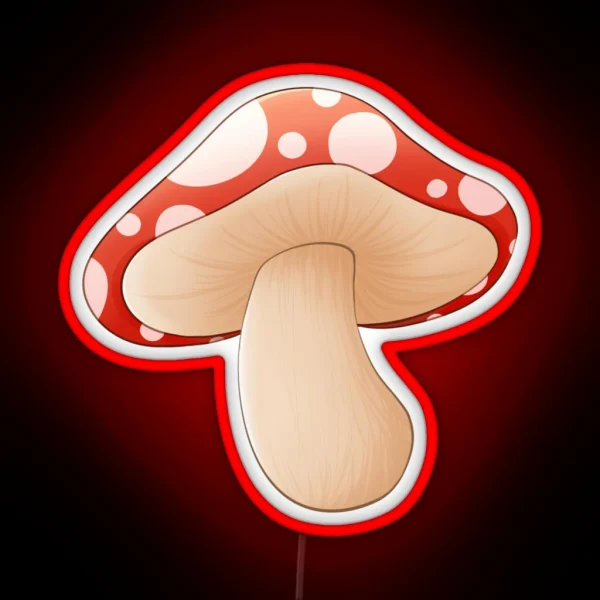 Stylized Amanita Muscaria Mushroom RGB Neon Sign