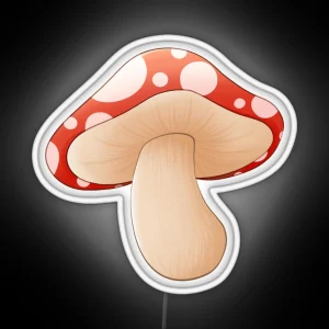 Stylized Amanita Muscaria Mushroom RGB Neon Sign