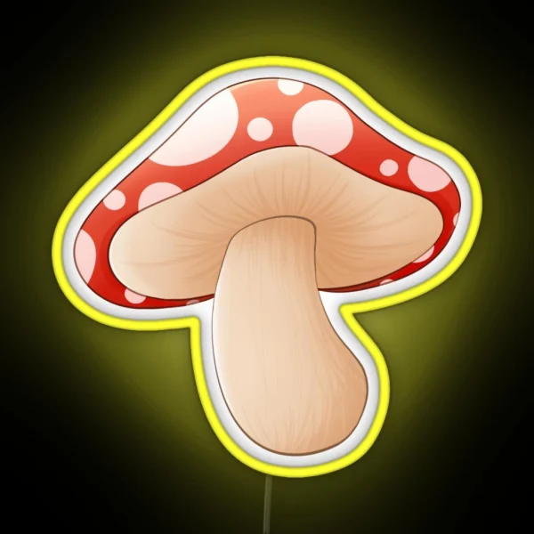 Stylized Amanita Muscaria Mushroom RGB Neon Sign