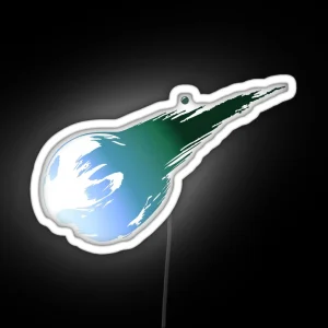 Stylized Artistic Representation Of A Comet Hurtling Through Space Final Fantasy VII 7 RGB Neon Sign