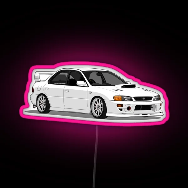 Subaru Nico Black White RGB Neon Sign