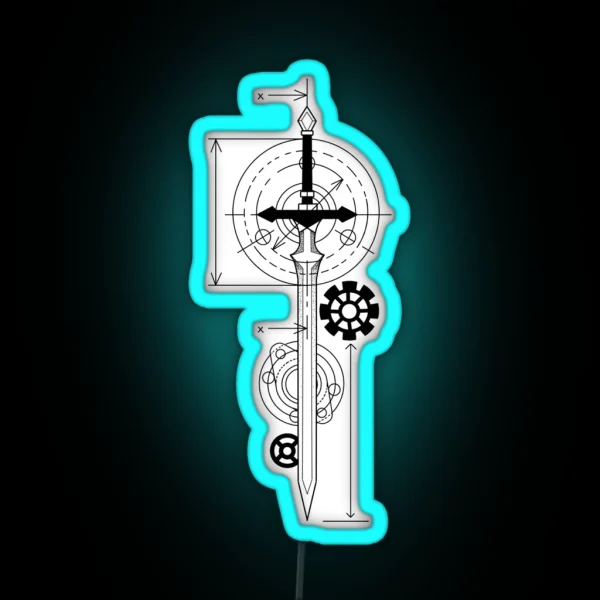 Subject Sword Mechanical Engineering RGB Neon Sign