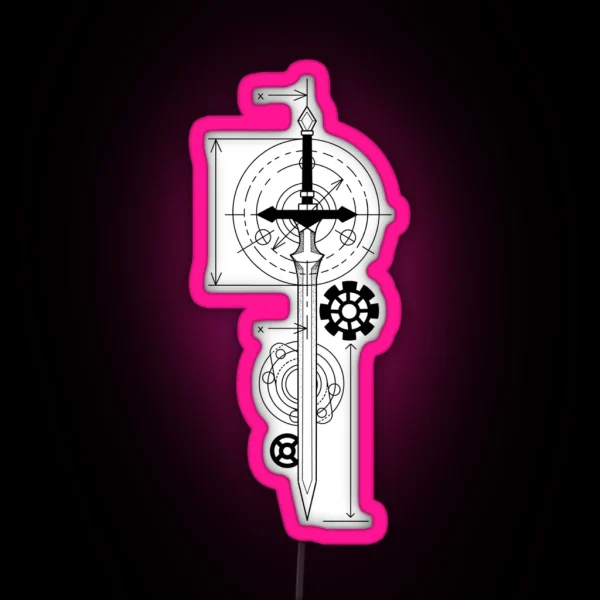 Subject Sword Mechanical Engineering RGB Neon Sign