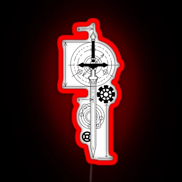 Subject Sword Mechanical Engineering RGB Neon Sign