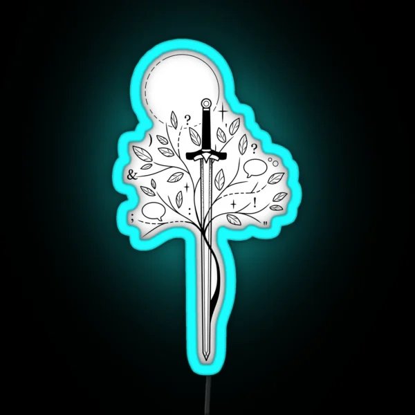 Subject Swords Linguistics RGB Neon Sign