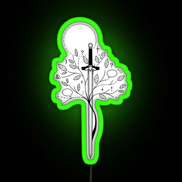 Subject Swords Linguistics RGB Neon Sign
