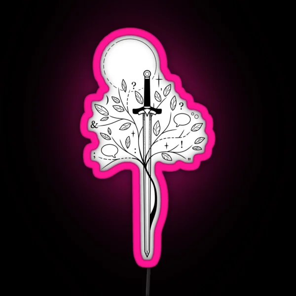Subject Swords Linguistics RGB Neon Sign