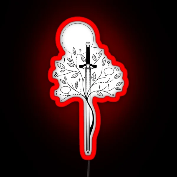 Subject Swords Linguistics RGB Neon Sign