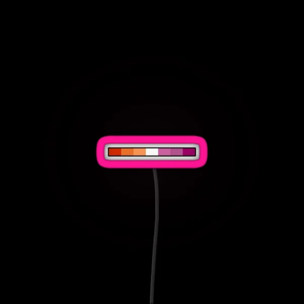 Subtle Lesbian Pride Flag Strip New RGB Neon Sign