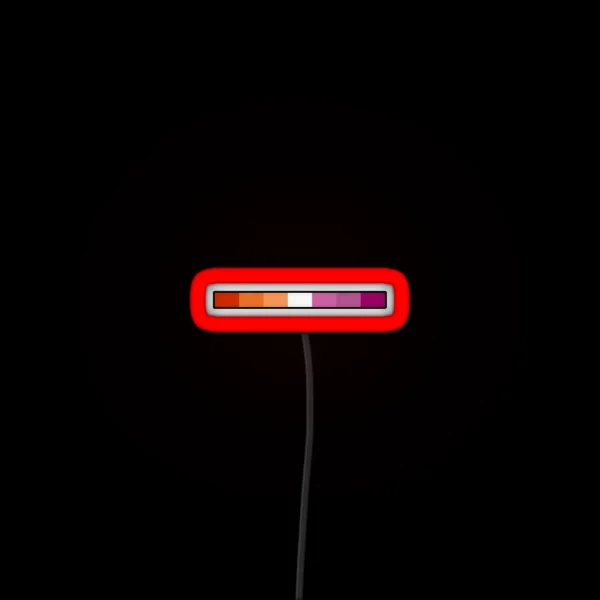 Subtle Lesbian Pride Flag Strip New RGB Neon Sign