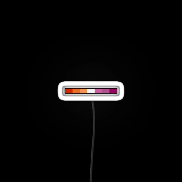 Subtle Lesbian Pride Flag Strip New RGB Neon Sign