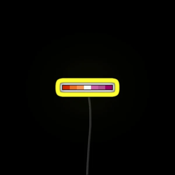 Subtle Lesbian Pride Flag Strip New RGB Neon Sign
