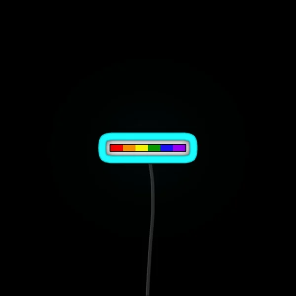 Subtle LGBT Pride Flag Strip RGB Neon Sign