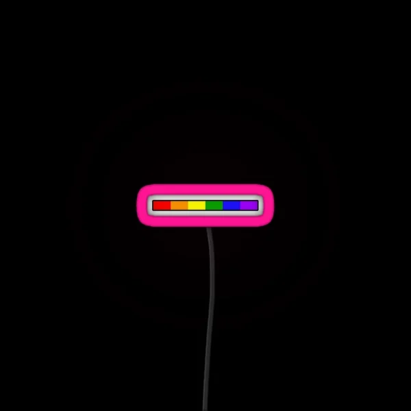 Subtle LGBT Pride Flag Strip RGB Neon Sign
