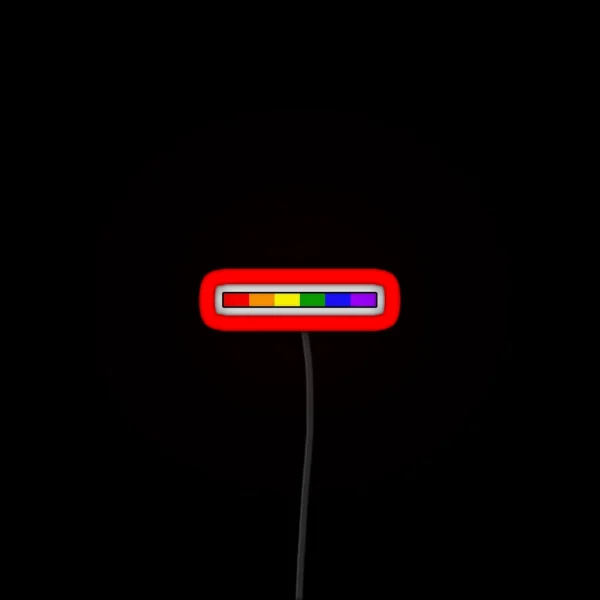 Subtle LGBT Pride Flag Strip RGB Neon Sign