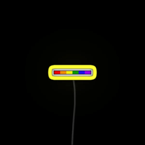 Subtle LGBT Pride Flag Strip RGB Neon Sign