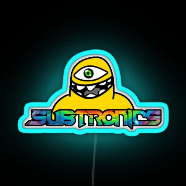 Subtronics Cyclops Logo Prismatic Geode RGB Neon Sign