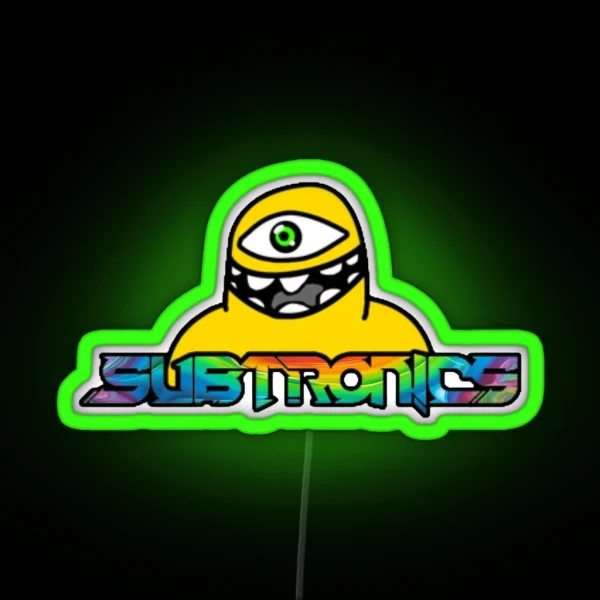 Subtronics Cyclops Logo Prismatic Geode RGB Neon Sign