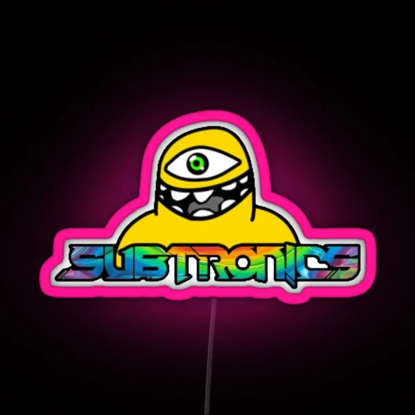Subtronics Cyclops Logo Prismatic Geode RGB Neon Sign