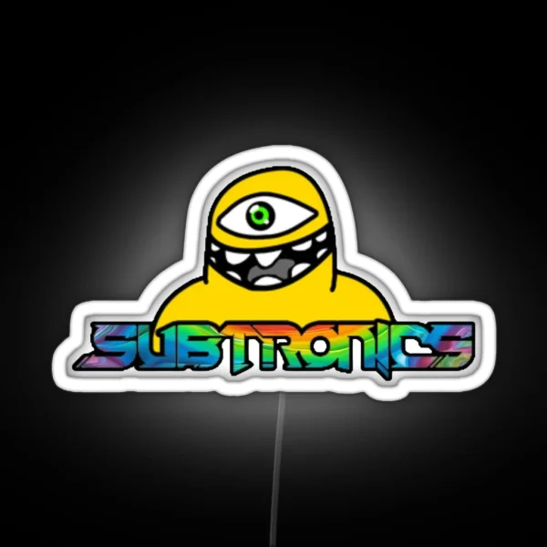 Subtronics Cyclops Logo Prismatic Geode RGB Neon Sign