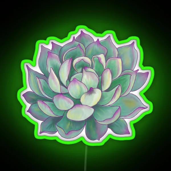 Succulent Plant RGB Neon Sign