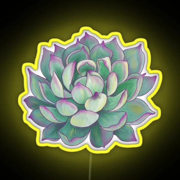 Succulent Plant RGB Neon Sign