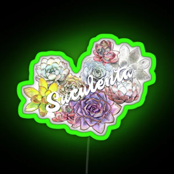 Succulent RGB Neon Sign