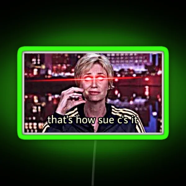 Sue Aggressively C S It RGB Neon Sign