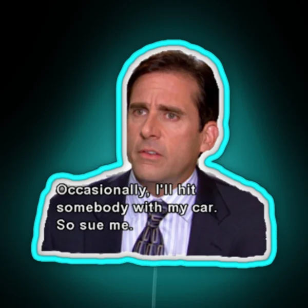 Sue Me Micheal Scott RGB Neon Sign