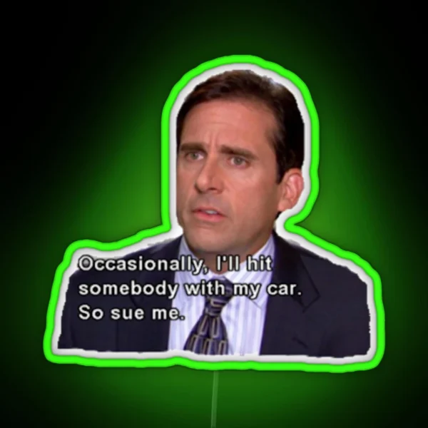 Sue Me Micheal Scott RGB Neon Sign