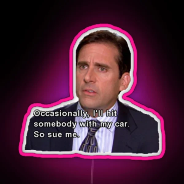 Sue Me Micheal Scott RGB Neon Sign