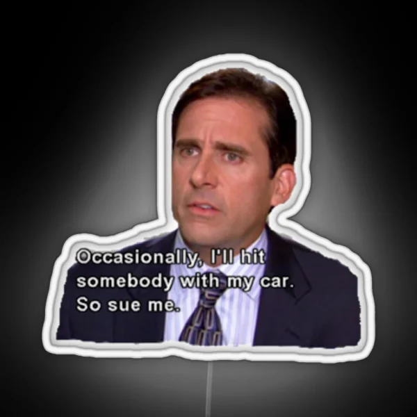 Sue Me Micheal Scott RGB Neon Sign