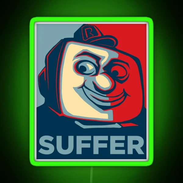 Suffer RPI SIS Man RGB Neon Sign