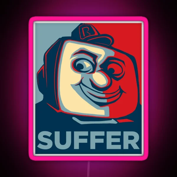 Suffer RPI SIS Man RGB Neon Sign