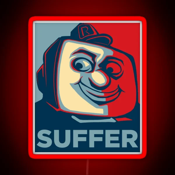 Suffer RPI SIS Man RGB Neon Sign