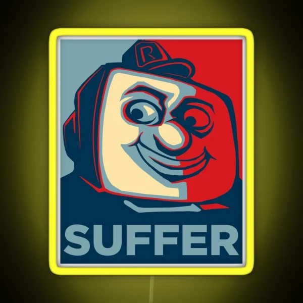 Suffer RPI SIS Man RGB Neon Sign