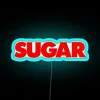 Bright Neon Brockhampton Sugar Logo Sign with Vibrant RGB Colors
