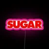 RGB LED Canvas Sign with Vibrant Neon Sugar Brockhampton Artwork Display