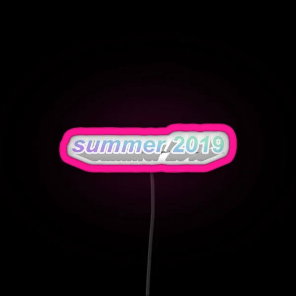 Summer 2019 3d RGB Neon Sign