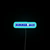 Vibrant summer nostalgia with colorful rgb neon lighting decor